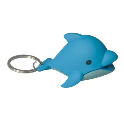 Zdjęcie produktu dla brelok do kluczy delfin z jasnoniebieskim juniorem 5,8 cm