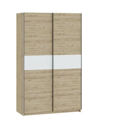 Obrázok produktu pre Šatníková skriňa do predsiene 122 cm RANDLER - orech hickory / biela