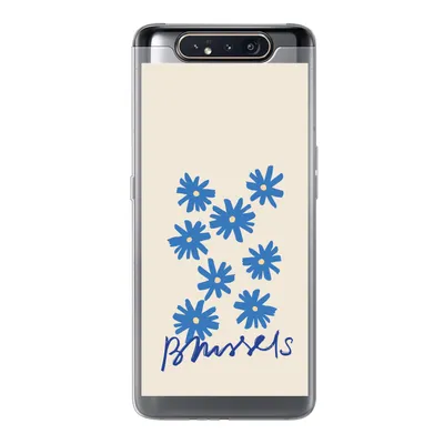 Produktbild von MuchoWow® Handyhülle Schutzhülle Hülle für Samsung Galaxy A80 Blume - Design - Brüssel - Minimalismus Silikon Softcase Handy Hülle - Schutzdeckel