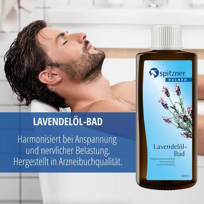 Produktbild von Spitzner Lavendelöl Bad 190 ml Gesundheitsfördernder Badezusatz mit ätherischem Lavendelöl