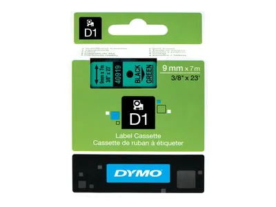 Obrázek produktu pro S0720740 Dymo D1 9Mm Schwarz-Gruen