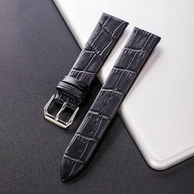 Produktbild von Echtleder Armband 20 mm - schwarz