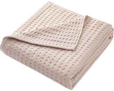 Produktbild von Kuscheldecke - weiche Sommerdecke - 150 x 200 cm - Kaki - 100% Baumwolle
