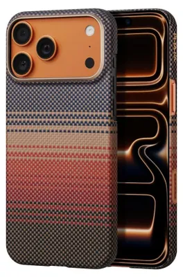 Imagen del producto de Funda Pitaka para iPhone 17 Pro Max, MagEZ 7, Ultra-Fina, MagSafe, Atardecer