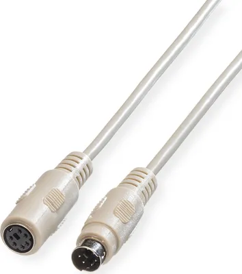Zdjęcie produktu dla ROLINE PS/2 Cable, M - F 1.8 m, Szary, 1,8 mm