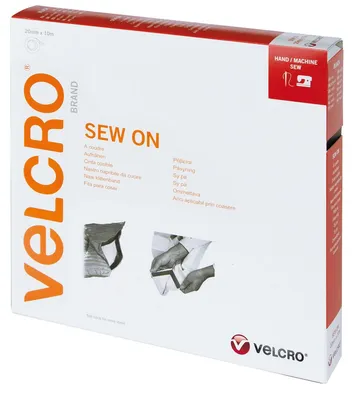 Produktbild von VELCRO® Klettband zum Aufnähen, Haken & Flausch 20mm x 10m Schwarz
