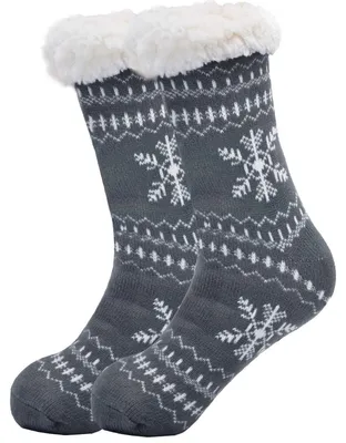 Produktbild von Haussocken Herren Kuschelsocken Thermosocken Antirutsch Gr. 38-44 Grau 3er Set