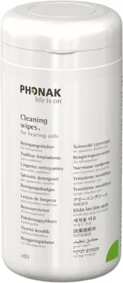 Productafbeelding van Phonak Desinfecterende Reinigingsdoekjes – Dispenser 90 doekjes