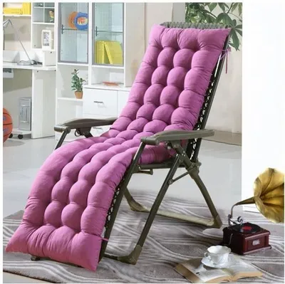 Obrázek produktu pro Skládací protiskluzový polštář na zahradní lehátko - Značka - Model - Silný komfortní polštář - 48 x 170 cm - Fialový