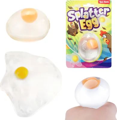 Produktbild von Toi-Toys 35247A - Antistresová lopta - Glibber Egg Splatter Egg Squish Slime Hádzanie vajíčok Žartovný predmet