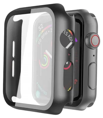 Productafbeelding van Misxi [2 stuks] Zwarte beschermhoes voor Apple Watch Series 6/SE/Serie 5/Series 4