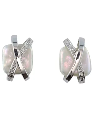 Produktbild von MIAMAR 0931544 Damen Ohrstecker 14 Karat (585) Weißgold Silber weiß