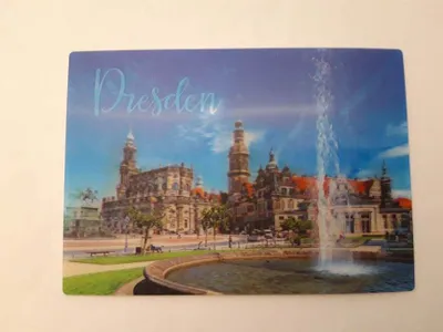 Produktbild von 3 D Ansichtskarte Dresden Theaterplatz, Postkarte Wackelkarte Hologrammkarte, Sachsen