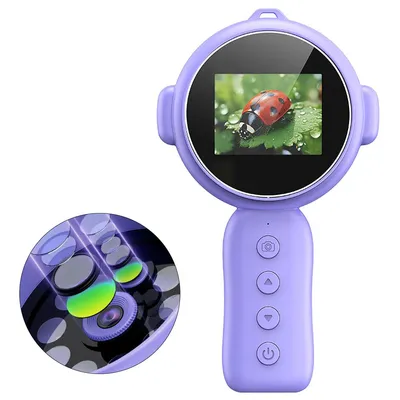 Produktbild von Handheld-Digitalmikroskop fuer Kinder, 500-fache Vergroesserung, 2,0-Zoll-IPS-Bildschirm,Foto & Video Funktion, Tragbares Elektronenmikroskop