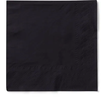 Produktbild von MANK Serviette in Schwarz aus Tissue 3-lagig, 33 x 33 cm, 100 Stück