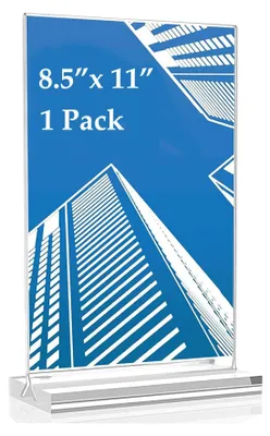 Obrázek produktu pro Stojan na letáky formátu A4, průhledný stojan ve tvaru písmene T, určený pro reklamu a jídelní lístky