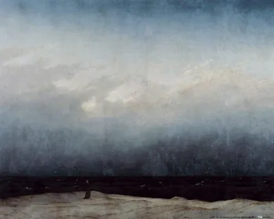 Zdjęcie produktu dla Caspar David Friedrich Art Print Obraz - Mnich nad morzem, 1808-1810 (40 x 50 cm)