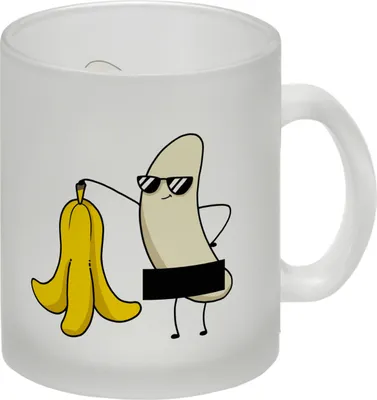 Produktbild von Nackte Banane Glas Tasse