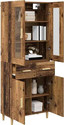 Obrázek produktu pro vidaXL Highboard old wood 69,5 x 34 x 180 cm materiál na bázi dřeva