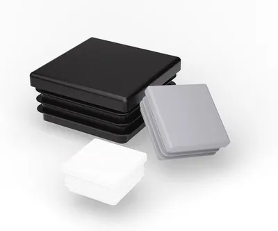 Productafbeelding van Kunststof Vierkante Lamellenstoppen 12x12mm - Meubelglijders en Buispluggen voor Stoelpoten