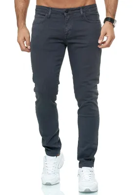 Produktbild von Red Bridge Herren Jeans Hose Slim-Fit Röhrenjeans Denim Colored Anthrazit W30 L32