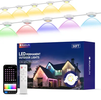 Productafbeelding van Dakgootverlichting, buitenverlichting, wit, 50FT