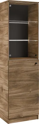 Produktbild von Vitrine Wilma II ohne LED-Beleuchtung Glas Bar Schrank Schränke Regal Holz Möbel Farbe: Brandy Castello
