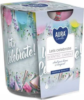Immagine prodotto di BISPOL Aura 22H LET'S CELEBRATE candela profumata in vetro