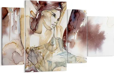 Produktbild von Bild auf Leinwand - Leinwandbild - Frau Modell - 120x70cm - Wand Bild - Wanddeko - Wandbilder - Leinwanddruck - Bilder - Kunstdruck - Wanddekoration - Leinwand bilder - Wandkunst - DL120x70-3552