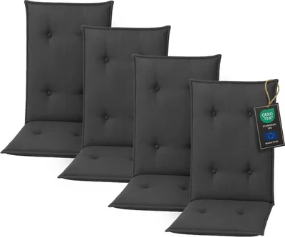 Obrázok produktu pre Pillows24 Vankúš na záhradné kreslo -120x50x8 cm / Grafitová / Prešívané - Polštář, sedák na židli, sedák na zahradní nábytek, zahradní židle