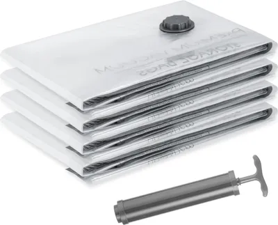 Produktbild von SilverRack Vakuumbeutel für Bettdecken [4 Stück] in 90x130 cm - Vakuumierbeutel für Kleidung u. Decken - Aufbewahrung Vakuumbeutel Kissen