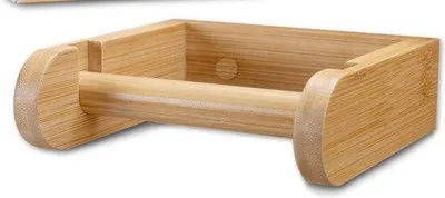 Immagine prodotto di Portarotolo da parete in bambù naturale