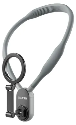 Productafbeelding van TELESIN Magnetische telefoonhouder voor nek, POV/vlog-houder – Grijs
