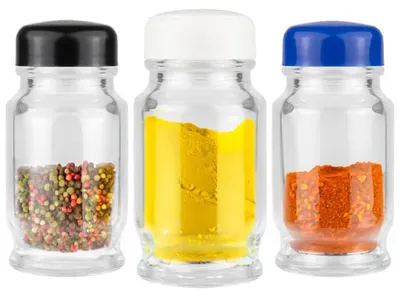 Obrázok produktu pre 10 kusov sklenených nádob na korenie, objem 50 ml, s tesniacim viečkom
