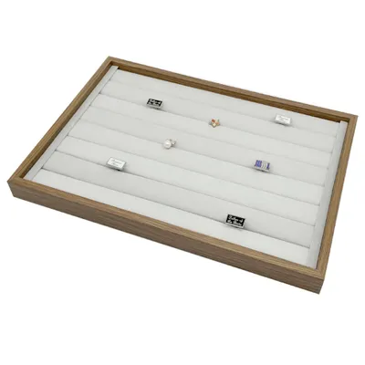 Produktbild von Holz Ringlade Schmucktablett Schmucklade Schmuckkasten Ringkoffer Ringkasten Ringdisplay Vorlagebrett Ringe