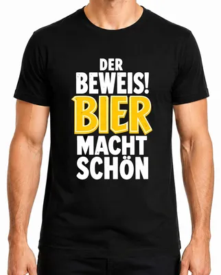 Productafbeelding van Bewijs: Bier maakt het leven leuk. Grappig T-shirt voor een feestje, cadeau voor mannen, zwart, maat S