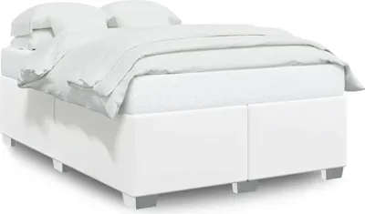 Produktbild von vidaXL Bettgestell ohne Matratze Weiß 137x190 cm Kunstleder
