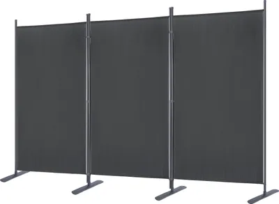 Produktbild von YUENFONG Paravent Trennwand Raumteiler Sichtschutz 275cm x 180cm Stellwand Sichtschutzwand Faltbar Verstellbar Raumteiler(Dunkelgrau)