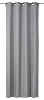 Verdunkelnder Vorhang mit Ösen, 140x255 cm, grau, Polyester