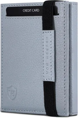 Produktbild von Geldbörse Slim Wallet mit Münzfach & RFID Schutz Mini Geldbeutel Damen Herren Portmonee - Kartenetui Echtleder Karten Portemonnaie - Kreditkartenetui