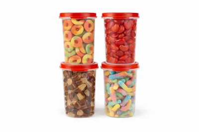 Obrázok produktu pre TUPPERWARE Circular 440 ml červená (4) Dekoratívna nádoba na kávové kapsule