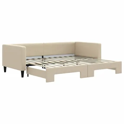 Obrázek produktu pro vidaXL Rozkládací lehátko krémové 90x200 cm Látka