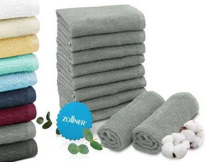 Produktbild von 10er Set Seiftücher, 30x30 cm, 100% Baumwolle, hellgrau