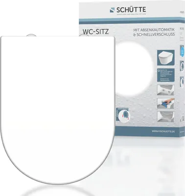 Produktbild von SCHÜTTE WC sedátko BÍLÉ Duroplast ve tvaru D