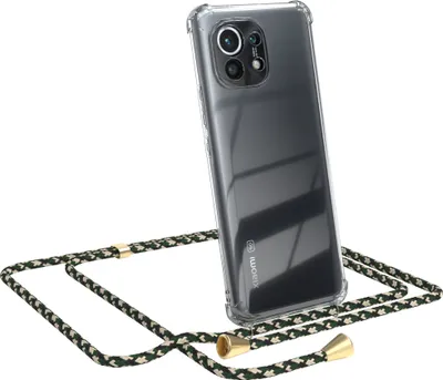 Produktbild von EAZY CASE Handykette kompatibel mit Xiaomi Mi 11 5G, Handyhülle mit Umhängeband, Handykordel, Schutzhülle Clear, Band in Grün