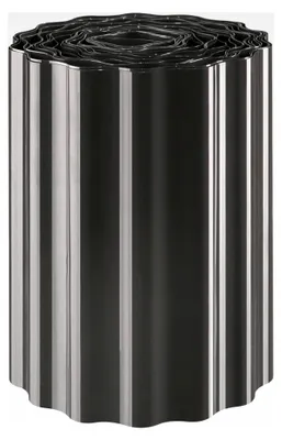 Produktbild von Rasenkante 30 cm hoch, 9 m lang, Grau Anthrazit, Beeteinfassung, Beetumrandung, Rasenbegrenzung, Mähkante, Krötenzaun, flexible wetterfeste Gartenabgrenzung, Raseneinfassung Rolle