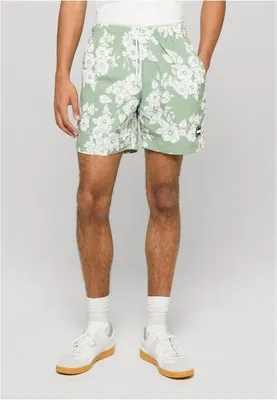 Immagine prodotto di Pantaloncini da uomo Urban Classics Pattern Swim Shorts greenflowers - S