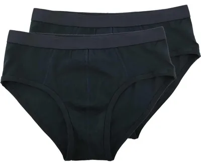 Produktbild von 2x Herren Slips Unterhosen Unterwäsche Baumwolle, Dunkelblau/M/5