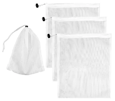 Produktbild von 4 Stück Filterbeutel für Schwimmbäder, Nylon-Netzfilterbeutel zur Schwimmbadreinigung