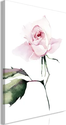 Produktbild von Italienischer Leinwand Leinwandbild - Lonely Rose (1 Part) Vertical 80x120 cm Blumen b-B-0608-b-a